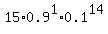 15%2A0.9%5E1%2A0.1%5E14