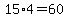 15%2A4=60