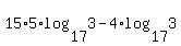15%2A5%2Alog%2817%2C3%29+-+4%2Alog%2817%2C3%29