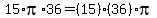 15%2Api%2A36=%2815%29%2836%29%2Api