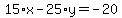 15%2Ax-25%2Ay=-20