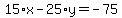15%2Ax-25%2Ay=-75