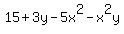 15%2B3y-5x%5E2-x%5E2y