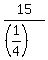 15%2F%28%281%2F4%29%29