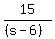15%2F%28%28s-6%29%29
