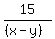 15%2F%28%28x-y%29%29