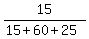 15%2F%2815%2B60%2B25%29