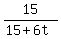 15%2F%2815%2B6t%29