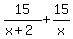 15%2F%28x%2B2%29%2B15%2Fx