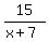 15%2F%28x%2B7%29