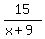 15%2F%28x%2B9%29