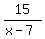 15%2F%28x-7%29