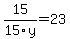 15%2F15y=23