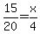 15%2F20=x%2F4