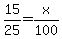 15%2F25+=+x%2F100
