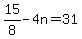 15%2F8-4n=31