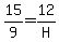 15%2F9=12%2FH