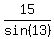 15%2Fsin%2813%29