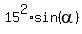 15%5E2%2Asin%28alpha%29
