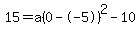 15+=+a%280+-+-+5%29%5E2+-+10
