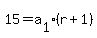 15+=+a%5B1%5D%28r%2B1%29