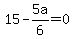 15+-5a%2F6++=+0