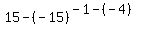 15-%28-15%29%5E%28-1-%28-4%29%29