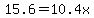 15.6=10.4x