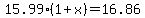 15.99%281%2Bx%29=16.86