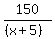 150%2F%28%28x%2B5%29%29