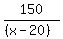 150%2F%28%28x-20%29%29