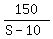 150%2F%28S+-+10%29