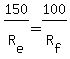 150%2FR%5Be%5D=100%2FR%5Bf%5D