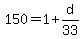150=1%2Bd%2F33