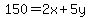 150=2x%2B5y