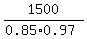 1500%2F%280.85%2A0.97%29