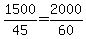 1500%2F45=2000%2F60