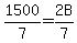 1500%2F7+=+2B%2F7