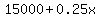15000%2B0.25x