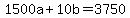 1500a%2B10b+=+3750