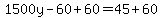 1500y-60%2B60=45%2B60