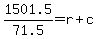 1501.5%2F71.5=r%2Bc