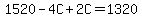 1520-4C%2B2C=1320