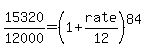 15320%2F12000=%281%2Brate%2F12%29%5E84
