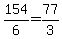 154%2F6+=+77%2F3