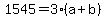 1545=3%28a%2Bb%29