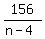 156%2F%28n-4%29