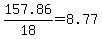 157.86%2F18=8.77