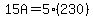 15A=5%28230%29
