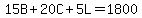 15B%2B20C%2B5L=1800